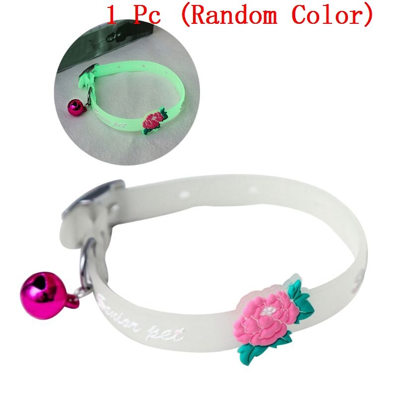 Huisdier Gloeiende Halsbanden Met Bells Glow Nachts Honden Katten Licht Lichtgevende Ketting: E