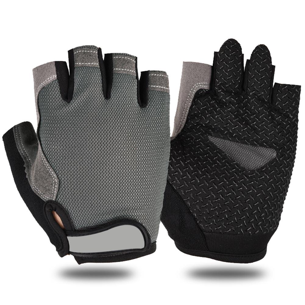 Cycling Gloves Half Finger Anti-slip Bike Bicycle Gloves Breathable for Summer Outdoor Sports Men Women Motorcycle MTB Road Bike: Gray / XL