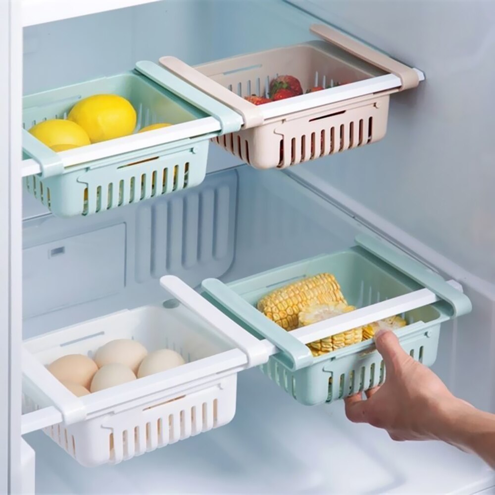 Koelkast Lade Koelkast Organizer Opslag Plank Keuken Opbergrek Fruit Snack Container Houder Telescopische