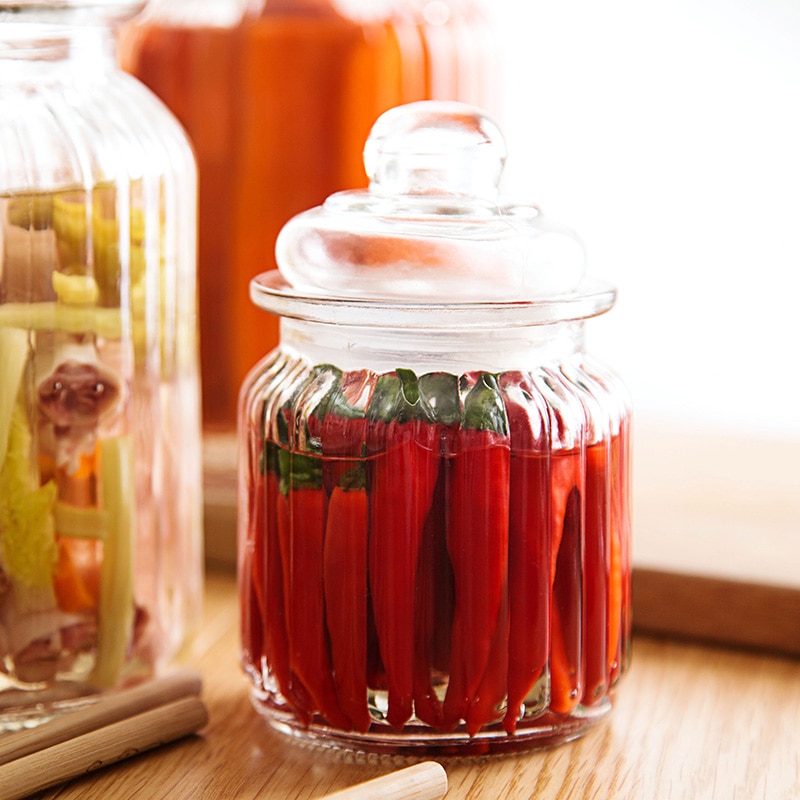Casa miele bottiglie di bottiglie di marmellata Cereali fermento bottiglie di sottaceti serbatoi di stoccaggio vasetti di vetro