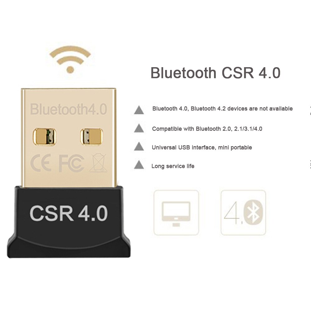 Mini USB Bluetooth-Compatible Adapter V4.0 Dual Mode Wireless Dongle CSR 4.0 USB 2.0 Transmitter Audio Receiver for Windows
