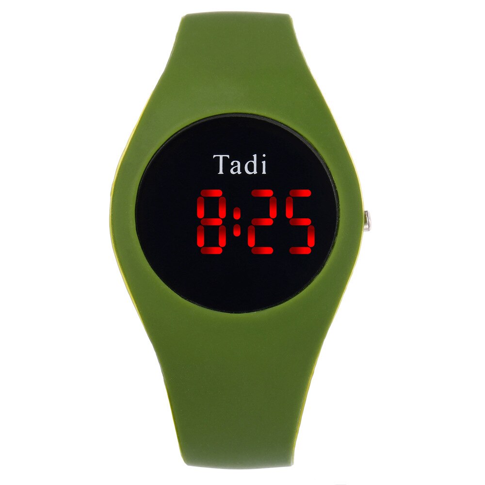 Vrouwen Mode Digitale Vrouwen Elektronische Horloge Plastic Luie Studenten Eenvoudige Horloge Vrouwen: Green