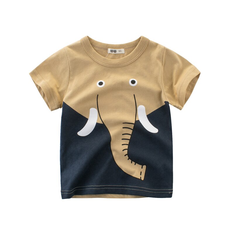T-shirt à manches courtes pour enfants, vêtements pour bébés, à la , imprimés d'animaux de dessin animé, Kawaii, été,
