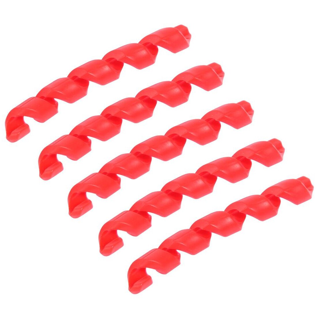 5Pcs Fiets Remkabel Protectors Behuizing Rubber Protector Anti-Wrijving Fietsframe Fietsen Wrap Guard Buizen: red