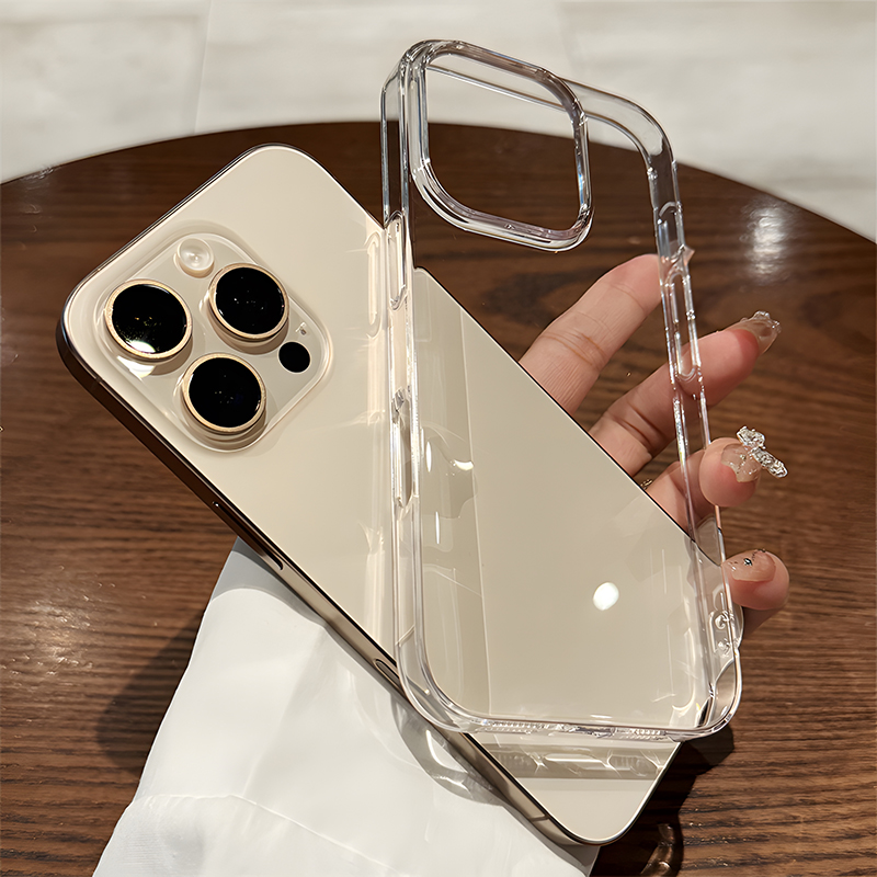 Luxuriöse transparente weiche Acryl-Handyhüllen für iPhone 16, 15, 14, 13, 12, 11, Profi Max Plus, stoßfeste, klare Stoßstangenabdeckung, Zubehör: Für iphone 12 Profi