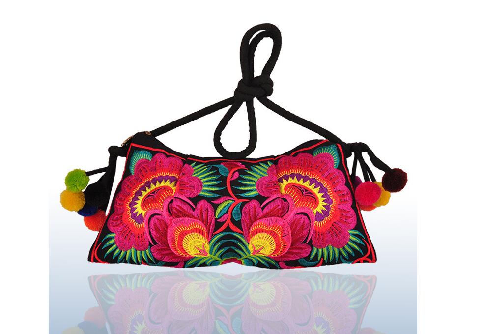 Prijs Vrouwen Borduurwerk Zak! Nationale Geborduurde Bloemen Zakken Een Schouder Messenger Vintage Handtas
