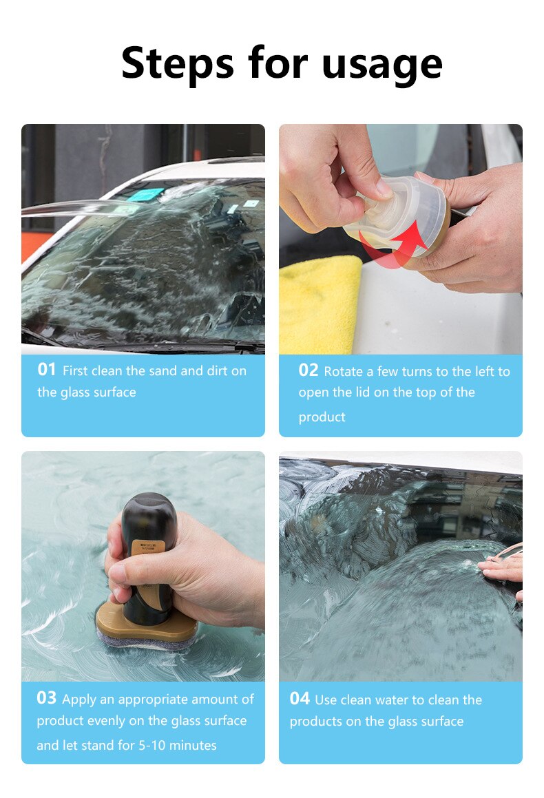 Car Window Cleaner Cleaning Car Front Windshield Cleaner Oil Removal Film Oil Removal Film Stains Cleaning Car accesories TSLM1