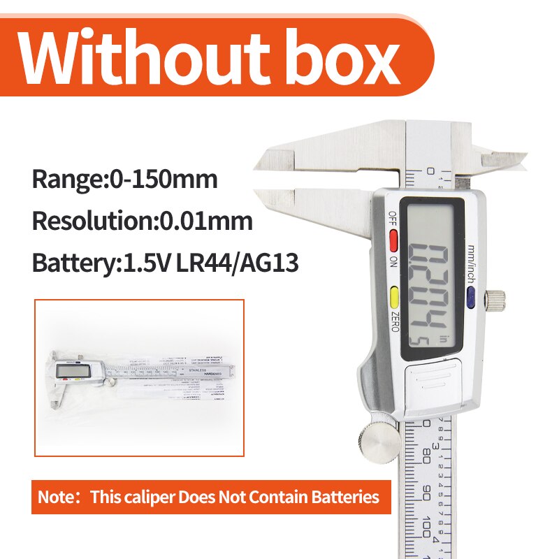 Digitale Schuifmaat Meten 150Mm 6Inch Lcd Elektronische Carbon Fiber Gauge Hoogte Meetinstrumenten Micrometer: Plastic case caliper