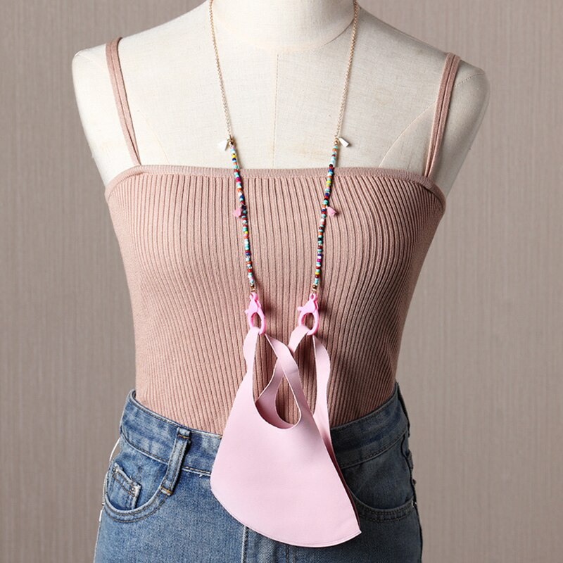 Handy & Convenient Safety Mask Rest Ear Holder Rope Beads Butterfly Rose Flower Neck Strap Mask Lanyard DIY Accessories 1PC