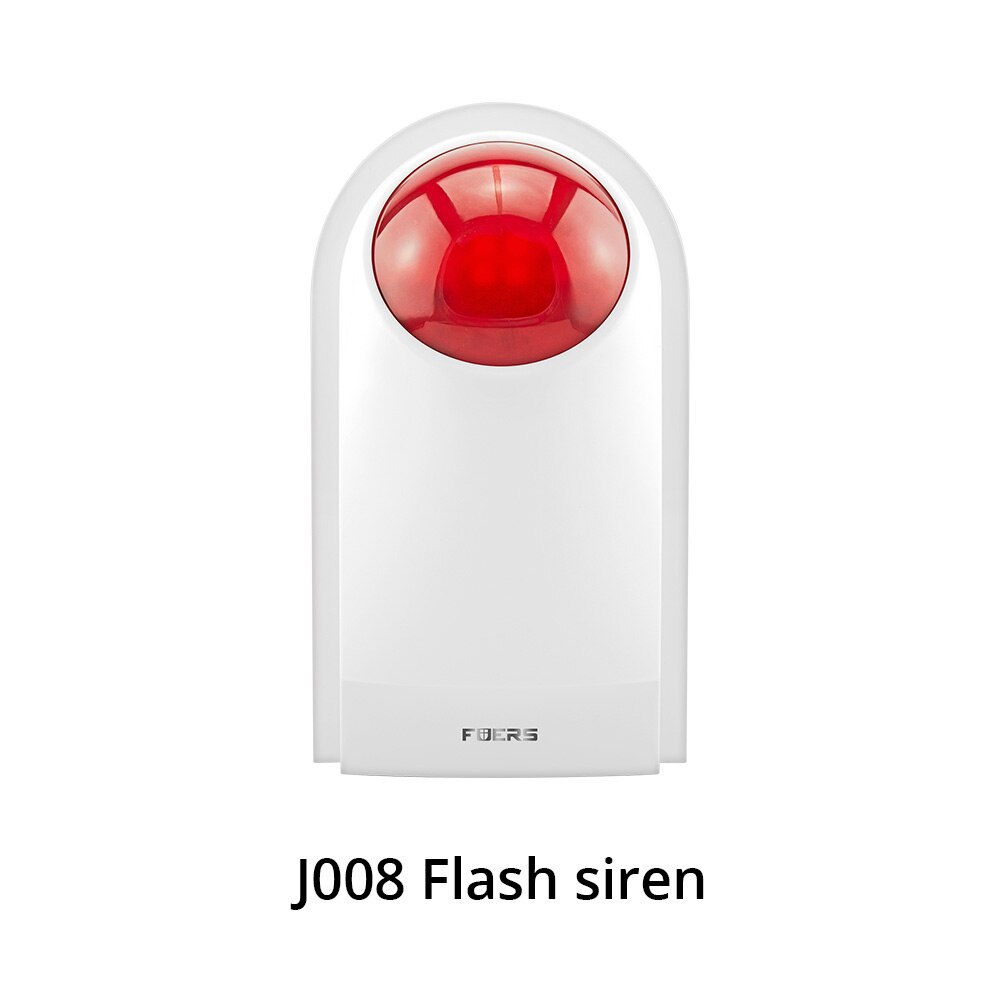 FUERS Tuya WiFi GSM Home Security Alarm System Smart Home Wifi Home Alarm System Motion sensor smart life: J008 flash siren