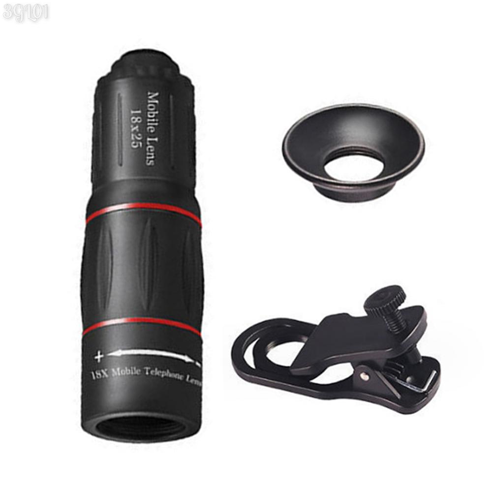 Lente de cámara de teléfono móvil 18/28/36X, telescopio Monocular con Zoom Universal, lente de telescopio óptico para acampar, cazar y deportes
