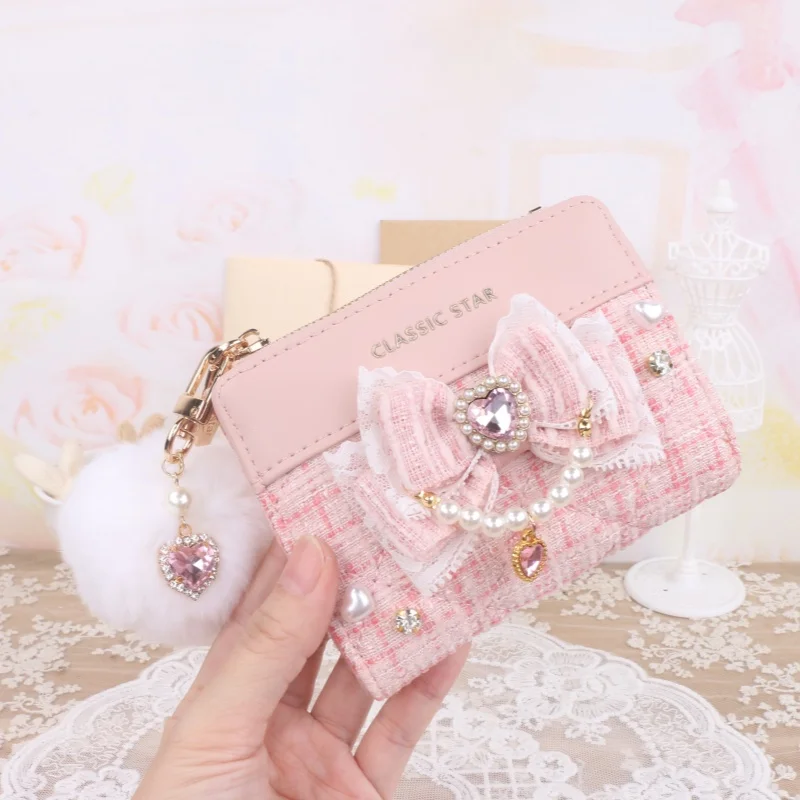 Sweet Women's Wallet Short Coin Purse Wallets for Woman Card Holder Lolita Ladies Wallet for Female Hasp Mini Clutch