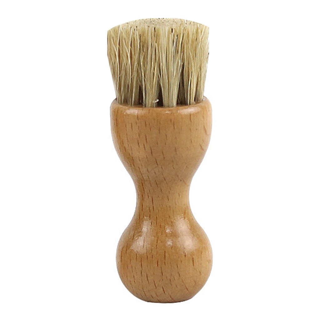 Houten Handvat Schoenen Schoon Borstel Polish Haar Buffing Borstel Schoen Borstel Paardenhaar Hout laarzen schoenen borstel Leer Verzorging tool