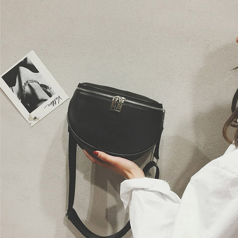 Crowdale pure color dames leren schoudertas met schelpen, crossbody tas voor dames