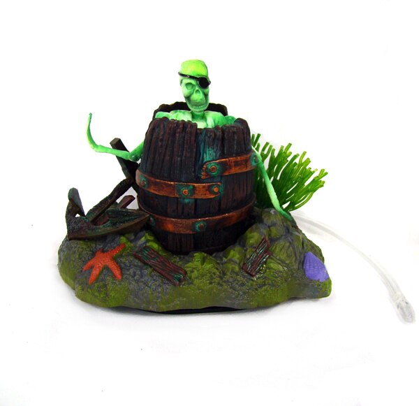 Akvarie dekoration skelet på toilet akvarium ornament dekoration til akvarie tank  wj07