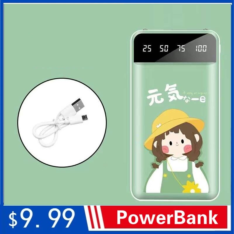 Per Xiaomi Samsung iphone XS 30000mah Banca di Potere Batteria Esterna PoverBank 2 USB LED Powerbank Caricatore Portatile del telefono Mobile: A8