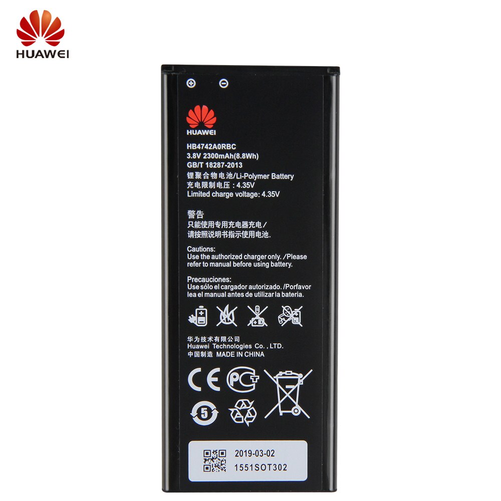 Original Ersatz Batterie Huawei HB4742A0RBC Für Huawei Ehre 3c aufsteigen G630 G730 G740 H30-T00 H30-T10 H30-U10 2300mAh