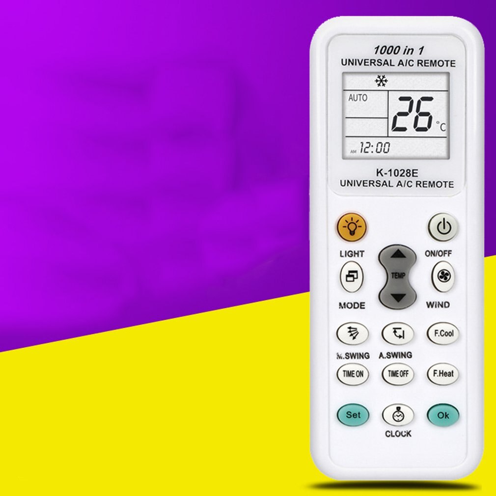 Universal Air Conditioner Remote Control With LCD display KT-109II/ K-1028E Remote Suitable for All Air Conditioners with Base: K-1028E
