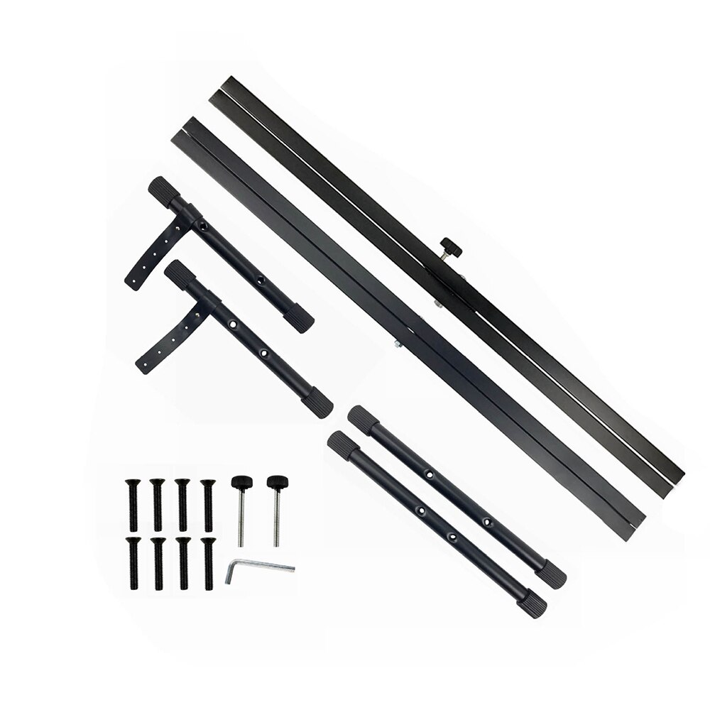 X-Stijl Piano Keyboard Stand Verstelbare En Draagbare Zware Muziek Stand Met Verankering Strap Black