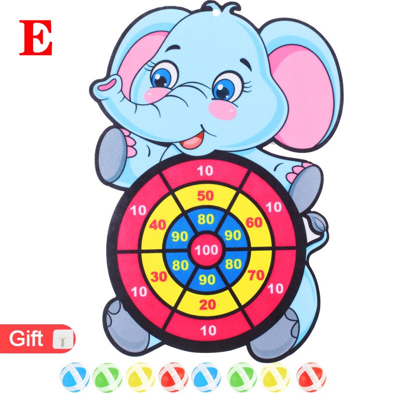 Children's Target Toy Safety Sticky Ball Cloth Target Darts Toy Indoor Outdoor Parent-child Activity Game Toy Kids: E