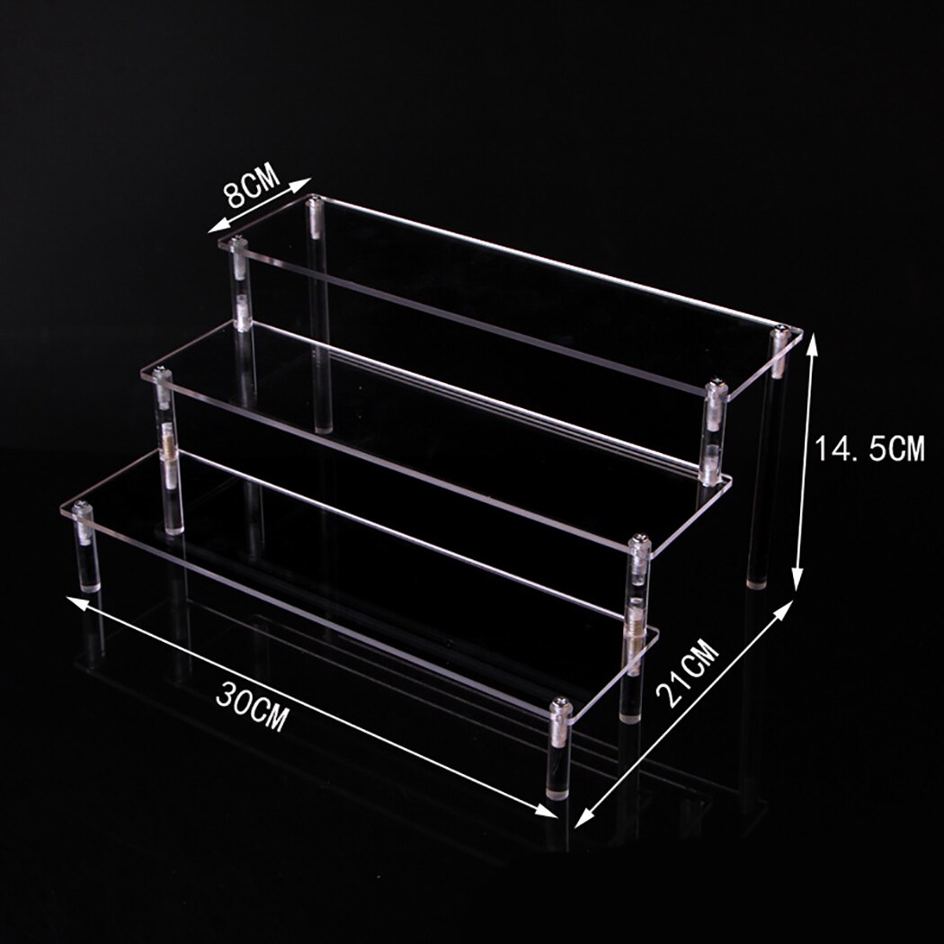 Drei-Tier Acryl Abnehmbare Leiter Rahmen Parfüm Schmuck Display Rack Transparent Leiter Regal Shop Display-Tools