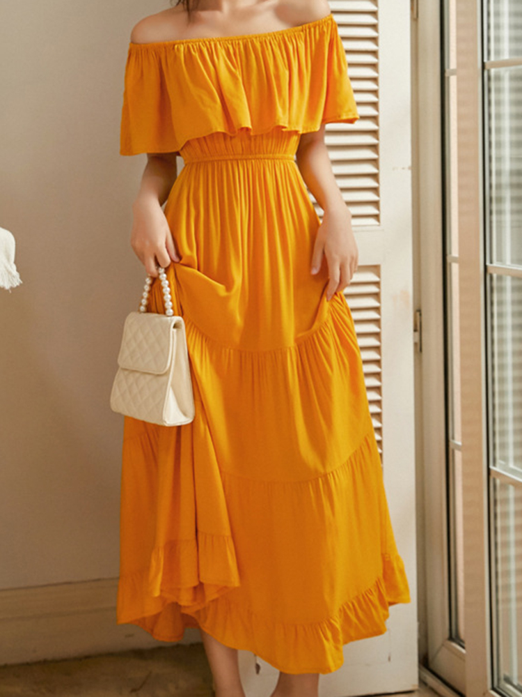 Geplooide Lange Strand Jurk Vrouwen Elegante Off Shoulder Sexy Bodycon Jurk Wit Vintage Zomer Backless Maxi Jurk Boho Zonnejurk