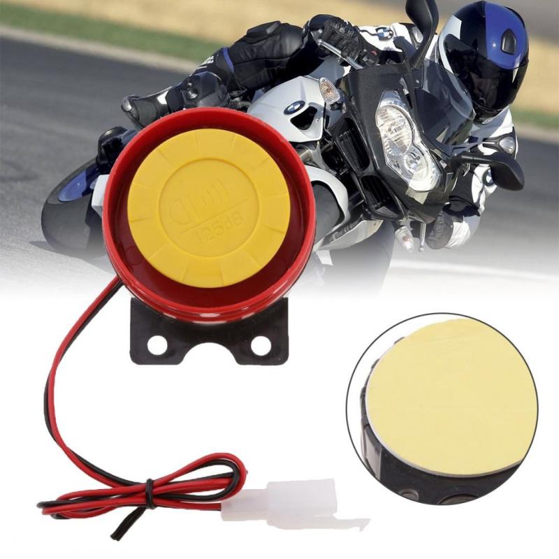 1pc Universal DC 12V Motorcycle ATV Raid Red Air Siren Small Electric Horn Alarm Motorcycle Alarm