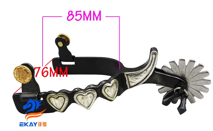 antique western spur,with flowers&rowel.Cowboy spur(SSP5127)