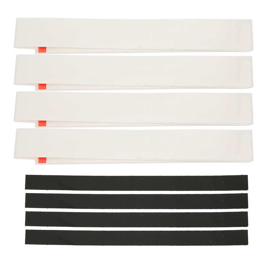 Raqueta Grip 4 Uds raqueta para niños cinta de agarre cubierto de alta adherencia mechas sudoración suministros antideslizantes: Blanco