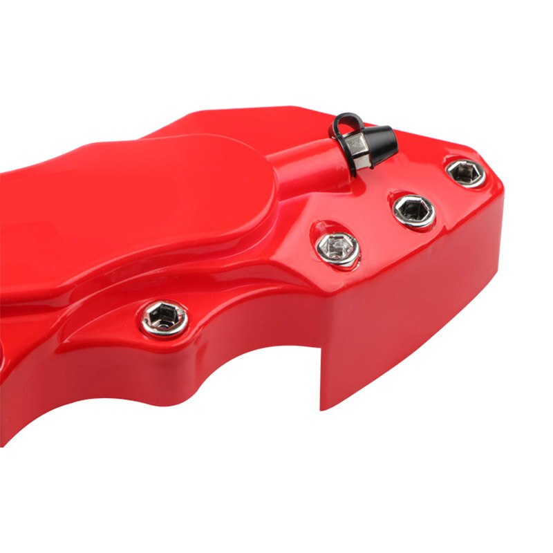 1 par rødt bil skive bremse caliper cover 3d ord rødt bremse cover passer til  to 14-18 tommer bil universal sæt