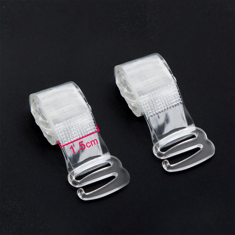 Hög elastisk transparent bh underkläder rem justerbar osynliga klara kristall axelband antyder tillbehör: 1.2cm / 2 par