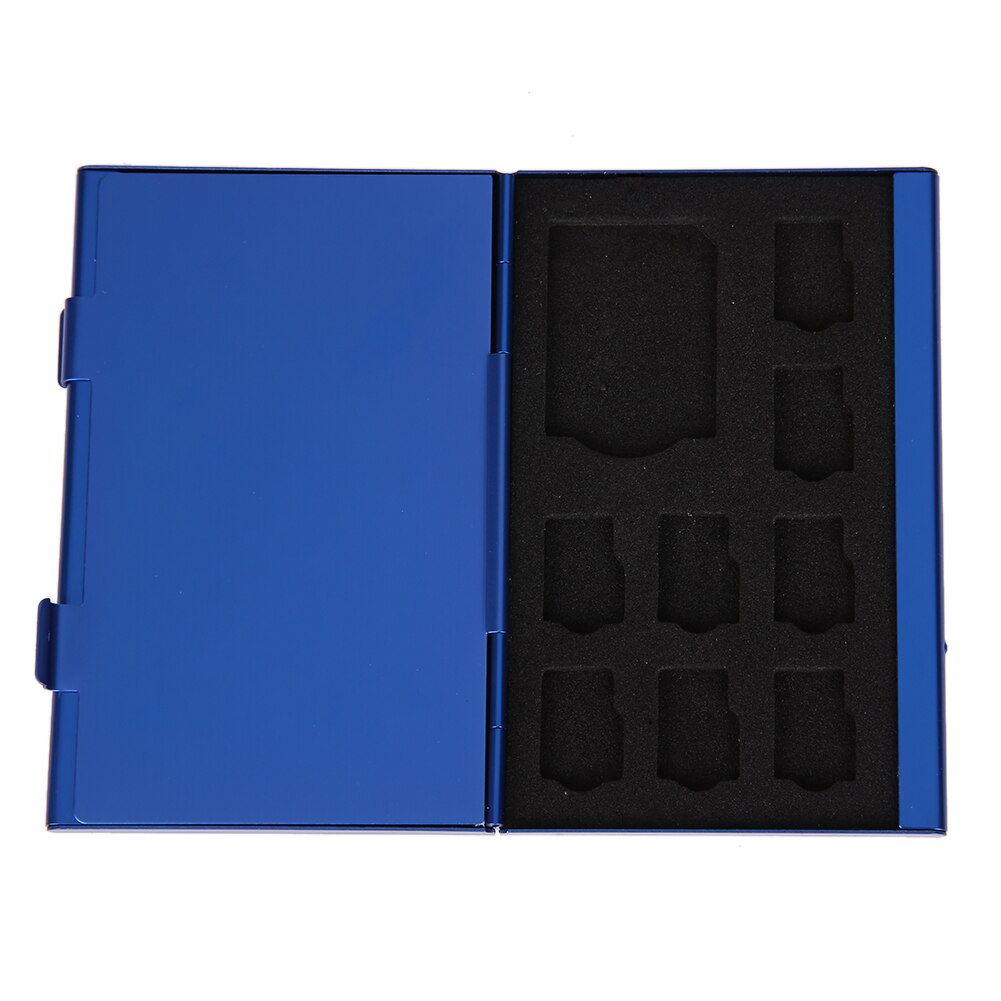 Memory Card Case Aluminium 8 TF + 4 SD Geheugenkaarten Opbergdoos SD Kaarthouder