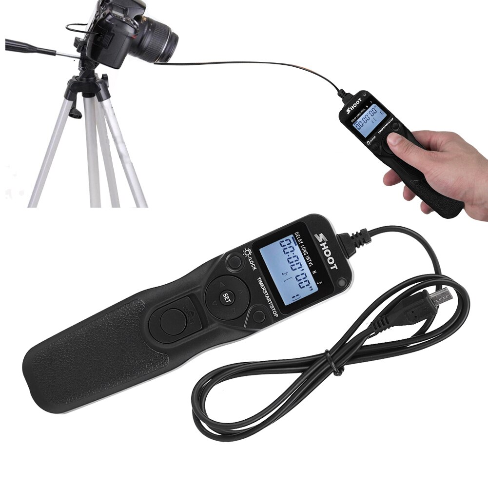 Atirar RM-VPR1 preto temporizador automático de controle remoto preciso sincronismo obturador cabo liberação para sony a6/a7/a6000/a7000/a5000