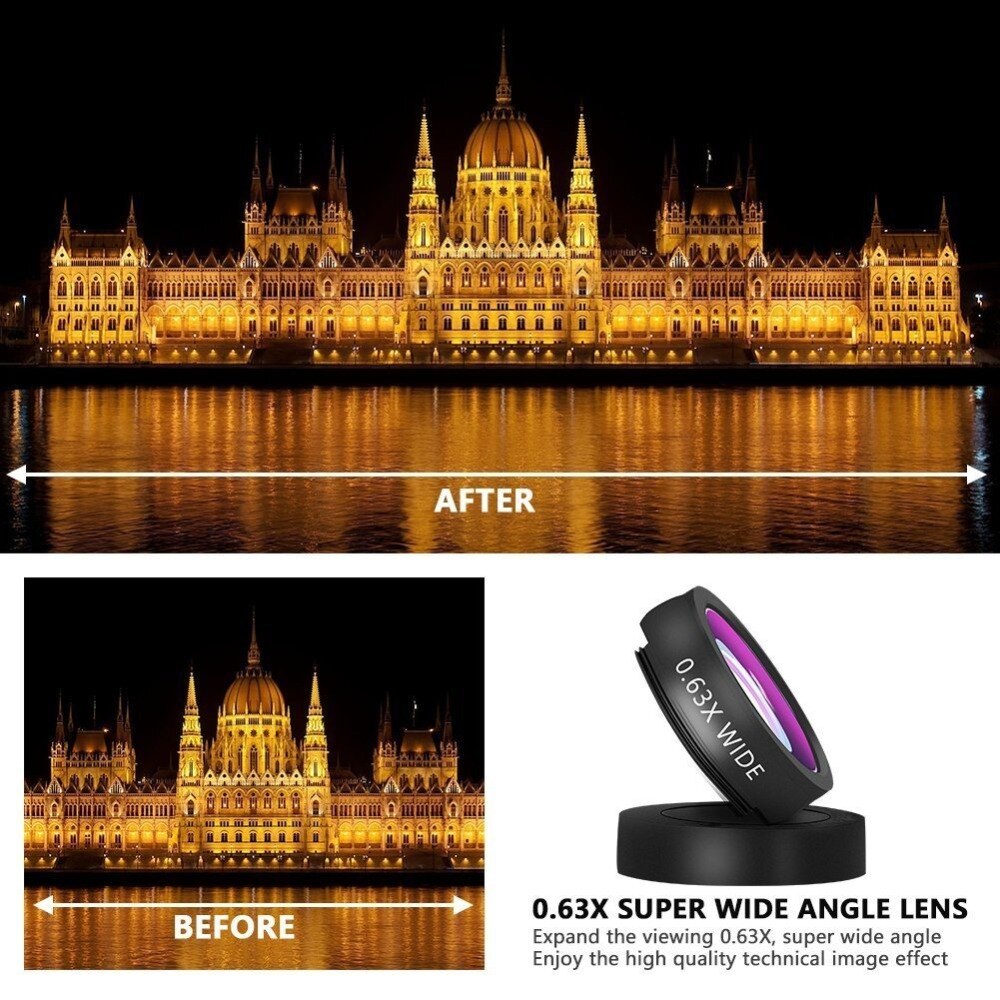 APEXEL-Kit adaptador de lente de teléfono móvil, lente Macro telescópica de ojo de pez, gran angular, para Iphone, Huawei, accesorios de teléfono móvil 10 en 1