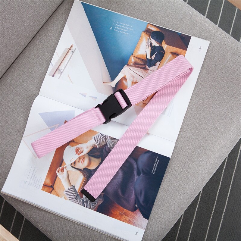 Plastic Riem Lange Canvas Riem Nylon Tailleband Plastic Gesp Taille Riemen Outdoors Casual Accessoires 1Pc