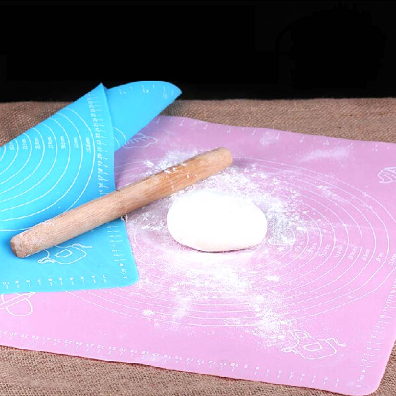 Nieuw Silicone Bakken Cake Deeg Fondant Rolling Kneden Mat Bakken Mat Met Schaal Koken Plaat Tafel Grill Pad Gereedschap