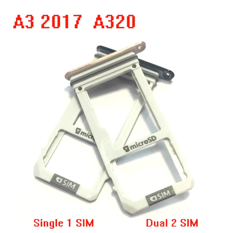 Originele SIM reader socket module Voor Samsung Galaxy A3 ) A320 SIM Houder Slot Adapter Reparatie Onderdelen