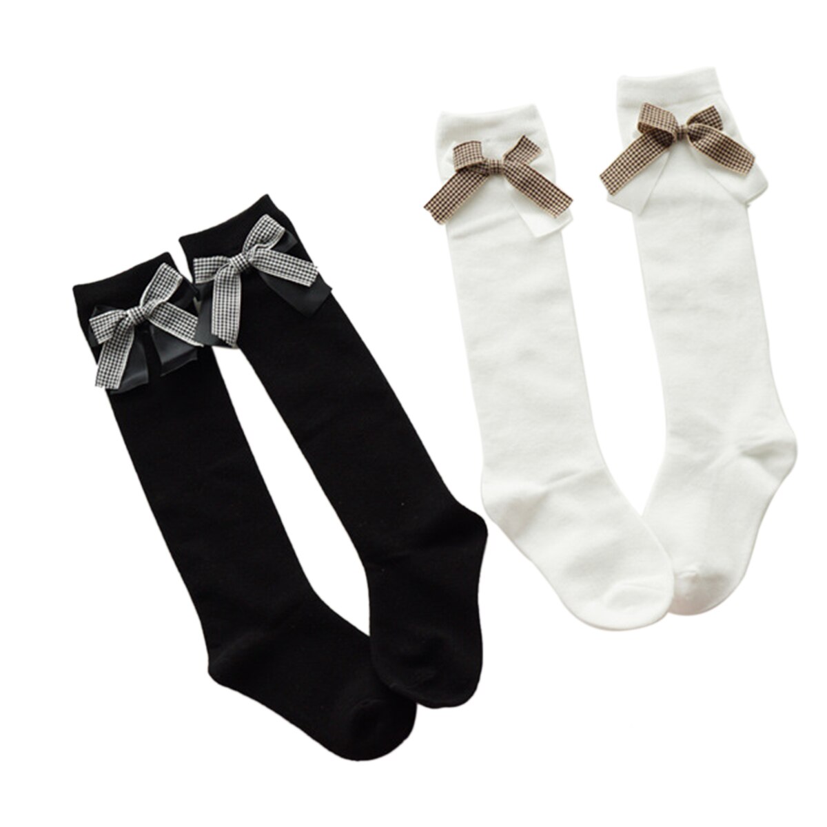 Kinderen Kid Meisjes Effen Kniekousen Peuter Meisje Boog Knoop Herfst Winter Leuke Katoen Antislip Sokken Been warmer 3-10Y