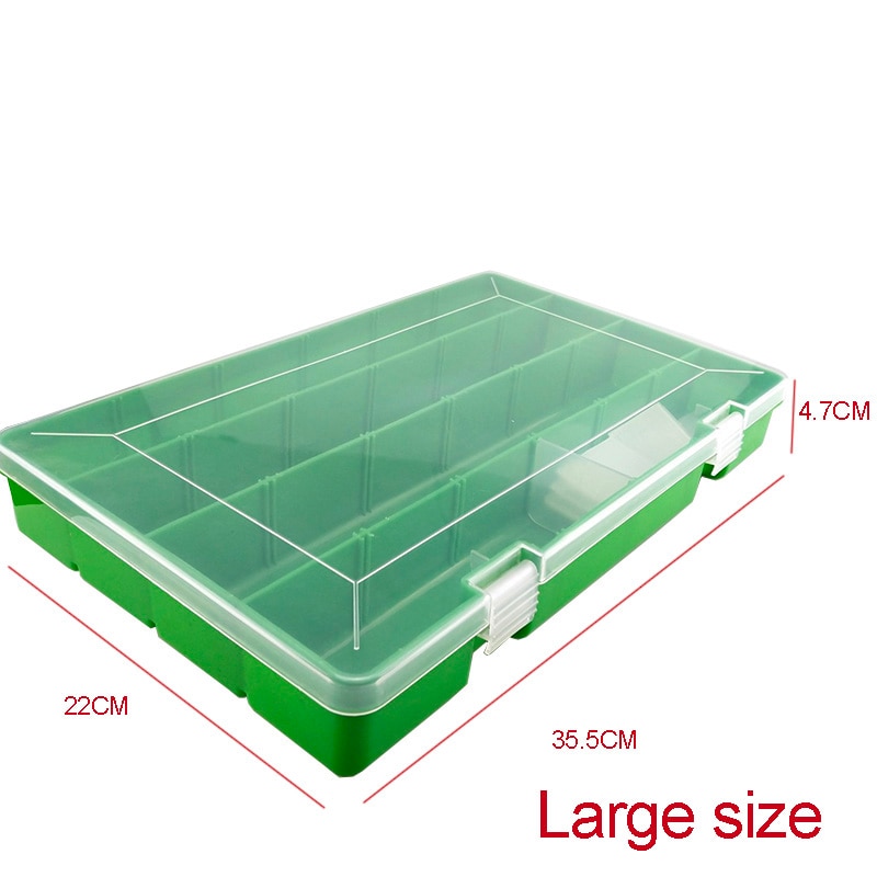 2 Size Fishing lure box Single Layer DIY Fishing Tackle Box Large Capacity Fishing Lure Storage Box Case B284