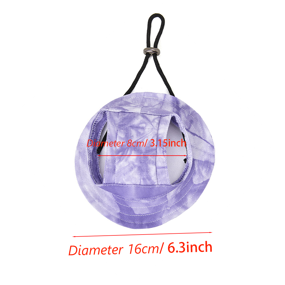 Mignon bouledogue français chapeaux pour animaux de compagnie avec trous d'oreille réglable chiot chien casquette chapeau pour petits chiens moyens carlin mascotas accessoires Costume: L / Violet