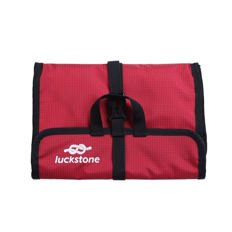 Multifunctional Folding Climbing Rock Quickdraw Sling Carabiner Hook Gear Climbing Wall Equipment Collection Arrange Bag: Red