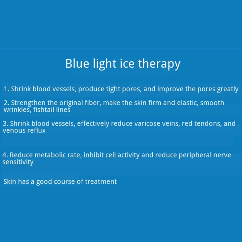 Multifunctioneel ultrasoon koud led blauw licht schoonheidsapparaat facelift vibratie massager huidverzorging lichaamsverzorgingsinstrument