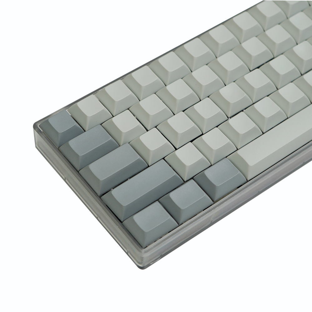 77-Tasten-einstellen, Schwarz, Weiß, Grau, mechanische Tastatur, leere Tastenkappen ohne Charakter, individuelle Tastatur, DSA-Profil-Tastenkappen