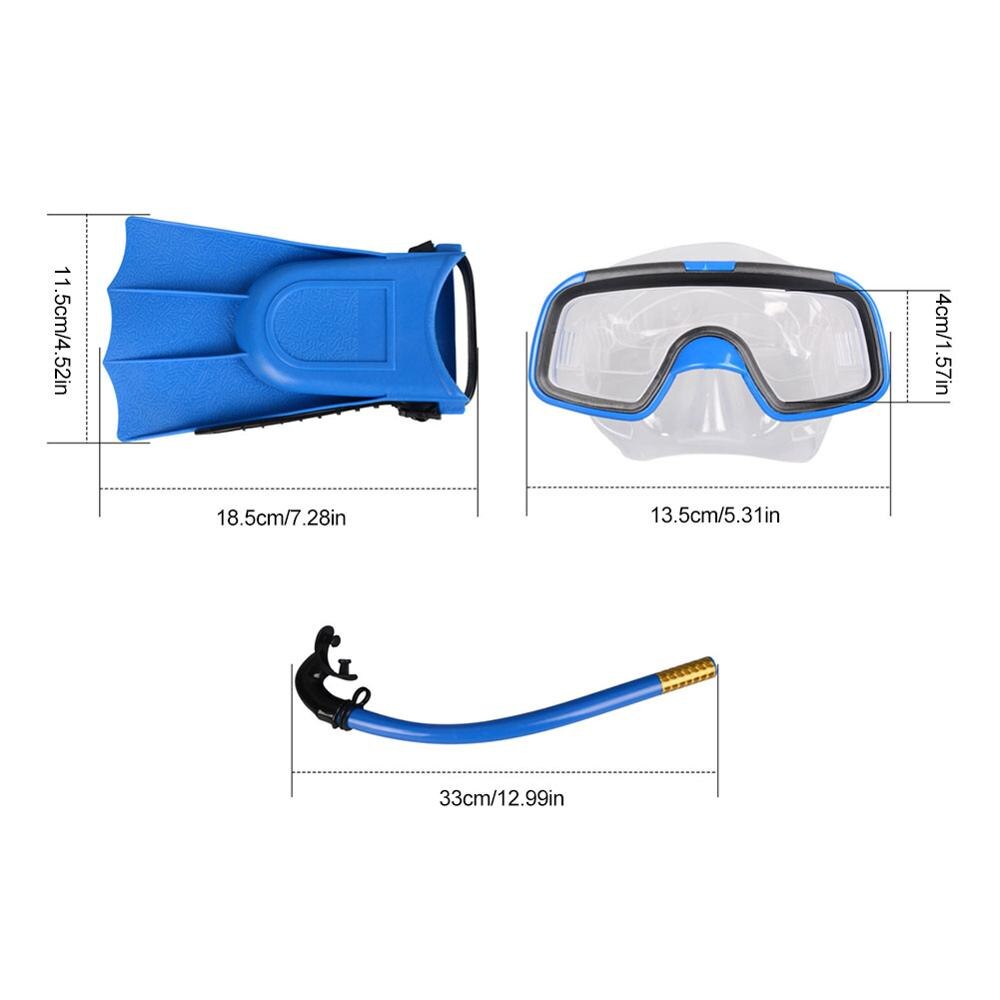 Kinderen Duiken Pak Zwembril Professionele Bril Ademhaling Buizen Duiken Vinnen Snorkel Duikuitrusting Beste Cadeau