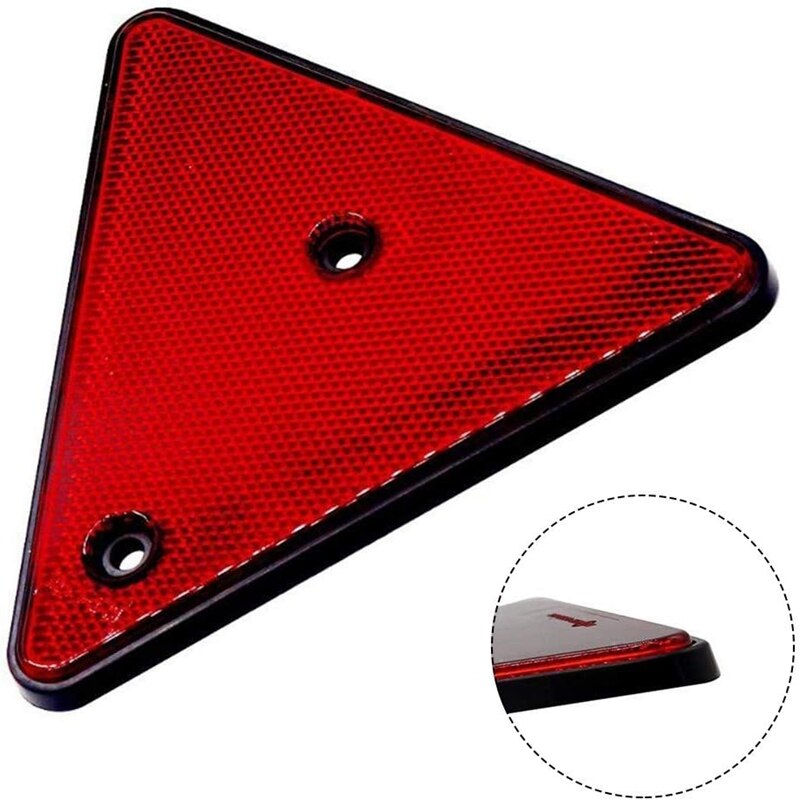 4 Pcs Reflective Car Stickers, Triangular Reflector Stickers Stop Warning Sign
