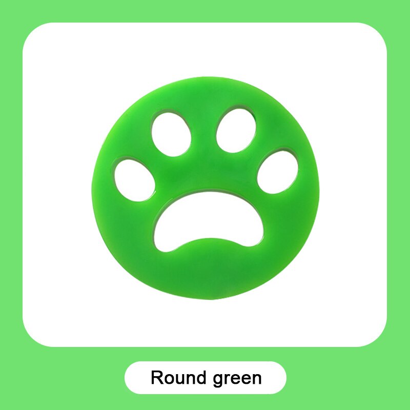 Pet Hair Remover Reusable Washing Machine Accessories Cleaning Laundry Catcher Pet Hair Catcher Cat Dog Lint Remover Dryer: Round Green
