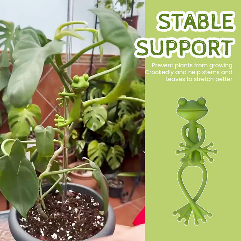Support pour plantes grenouille, Pot de fleur de grenouille mignon, Clips de fixation pour plantes grimpantes, branche grimpante de jardin, décor sur piquet de planteur