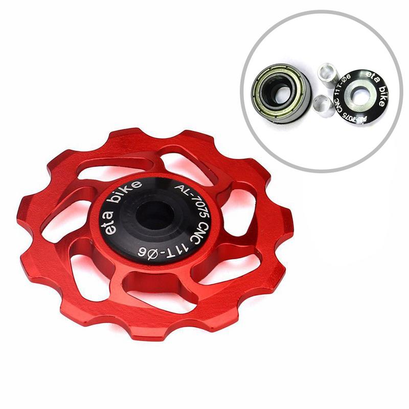 Ciclismo de montaña MTB bicicleta de carretera bicicleta 11T trasero cambio de marchas con poleas rueda de tensión Polea guía cojinete de cerámica de aleación de aluminio
