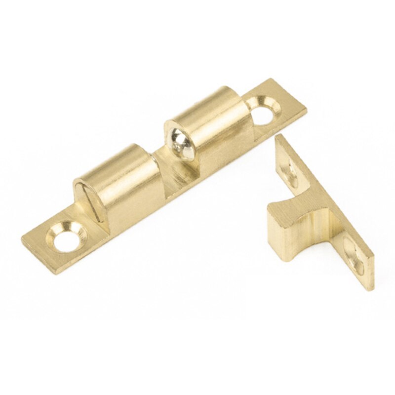 4Pcs 60mm Brass Double Ball Catch Cabinet Door Latch All Copper Touch Beads Lock Door Spring Clip Cabinet Door Catches