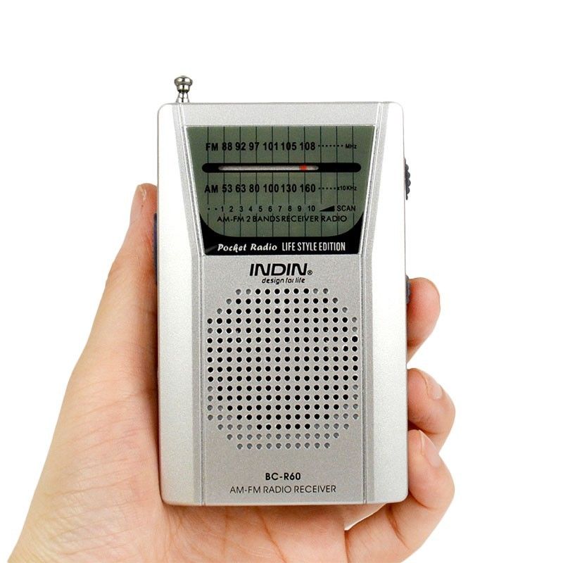 Draagbare Am Fm Radio Ontvanger Mini Digitale Pocket Ingebouwde Luidspreker Handheld Universele Ontvanger Outdoor Camping MP3 Speler: Default Title